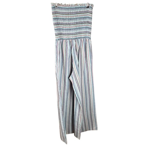 Altar'd State Multicolor Ruffled Smocked Strapless Jumpsuit sz XS - Picture 1 of 4